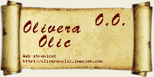 Olivera Olić vizit kartica